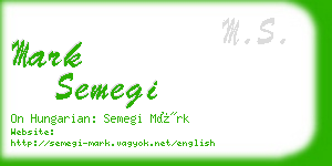 mark semegi business card
